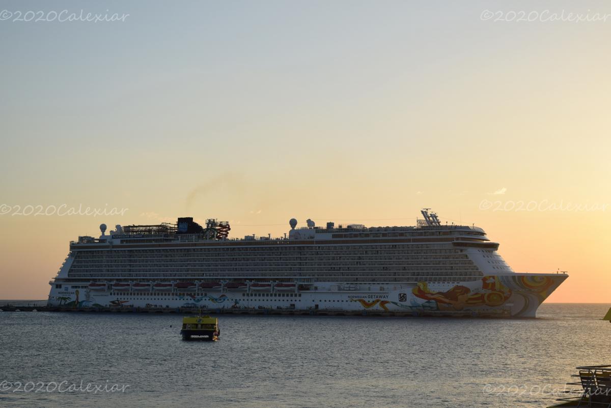 Cozumel - México - Vista del Norwegian Getaway